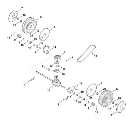 Picture of C - Front axle, gear box MB 4.0 RV