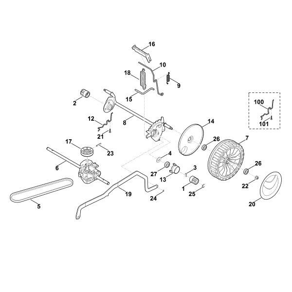 Picture of C - Rear axle, height adjustment MB 448.1 T