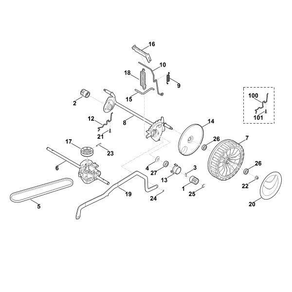 Picture of C - Rear axle, height adjustment MB 448.1 TC