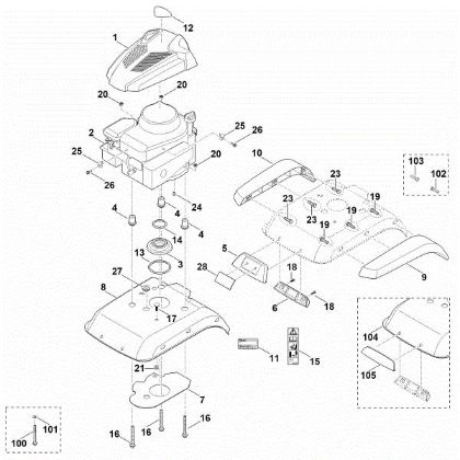 Picture of C - Motor/engine cover HB 445.0