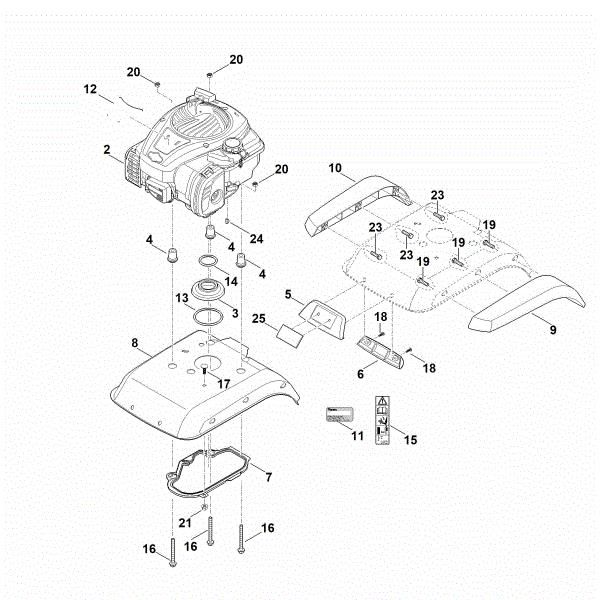 Picture of C - Motor/engine cover HB 445.2 R