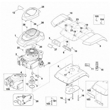 Picture of C - Motor/engine cover HB 560.0