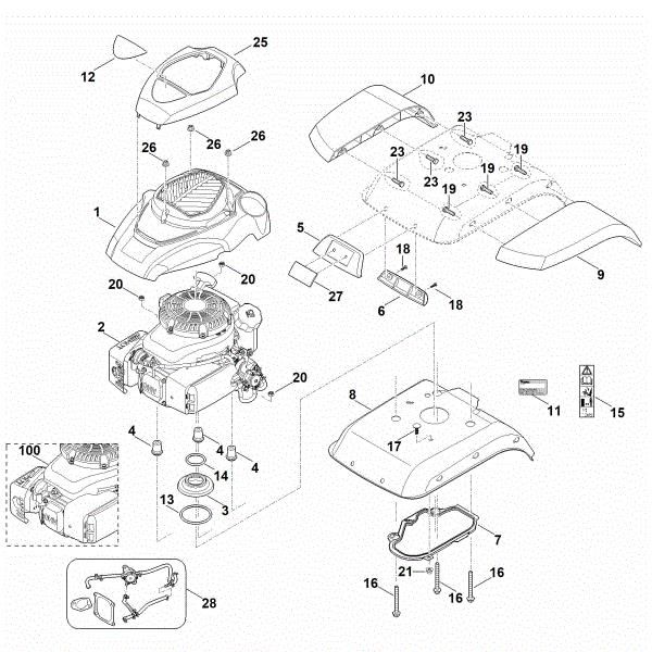 Picture of C - Motor/engine cover HB 560.1