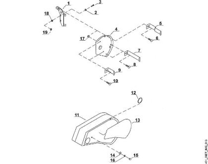 F - Protection sheet, v-belt bracket VH VH 650 brand Viking