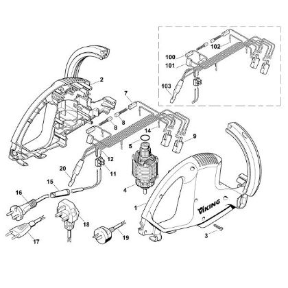 Picture of A - Housing, Electric motor HE 450