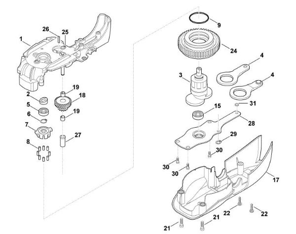 Picture of B - Reduction gear unit HE 615