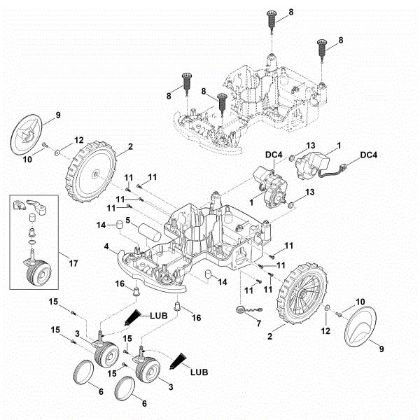 Picture of C - Lower housing, chassis MI 422.1 PC
