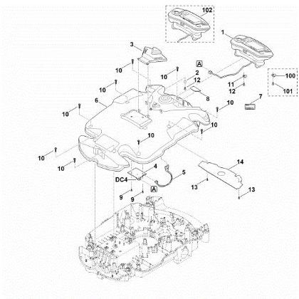 Picture of B - Housing upper part MI 632.0 PC