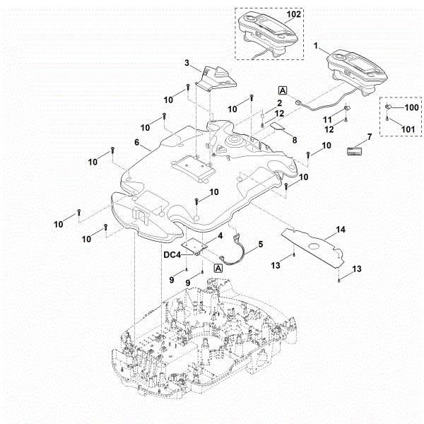 Picture of B - Housing upper part MI 632.0 PC