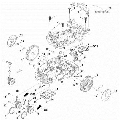 Picture of C - Lower housing, chassis MI 632.1 PC