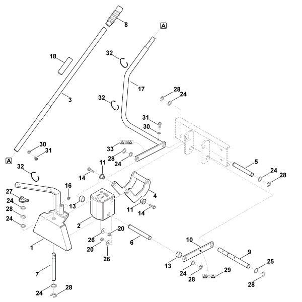 Picture of C - Front coupling triangle, mechanical - 2 AKD 500.1