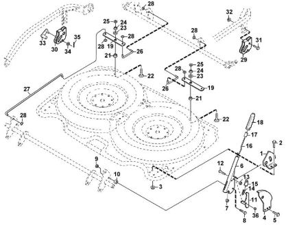 Picture of B - Height adjustment (manual) AMM 442