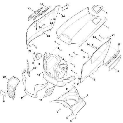Picture of D - Engine hood MT 5112.1 Z