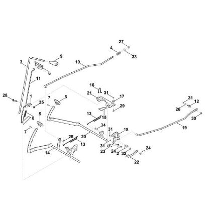 Picture of J - Brake, Parking brake, Control lever MT 5112.1 Z