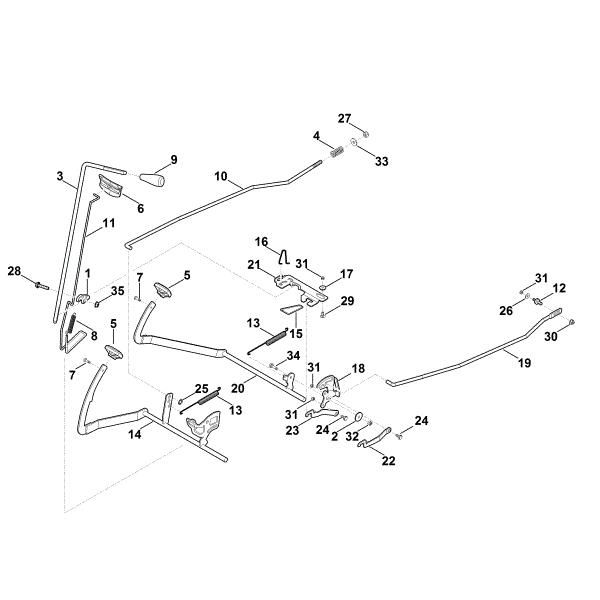 Picture of J - Brake, Parking brake, Control lever MT 5112.1 Z
