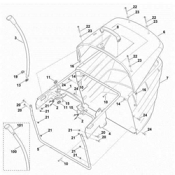 Picture of O - Grass catcher bag MT 5112.1 Z