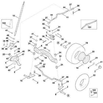 Picture of F - Steering, front wheel MT 6127.0 KL