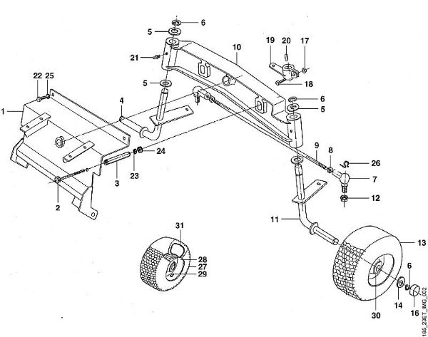 B - Front axle MT MT 680 brand Viking