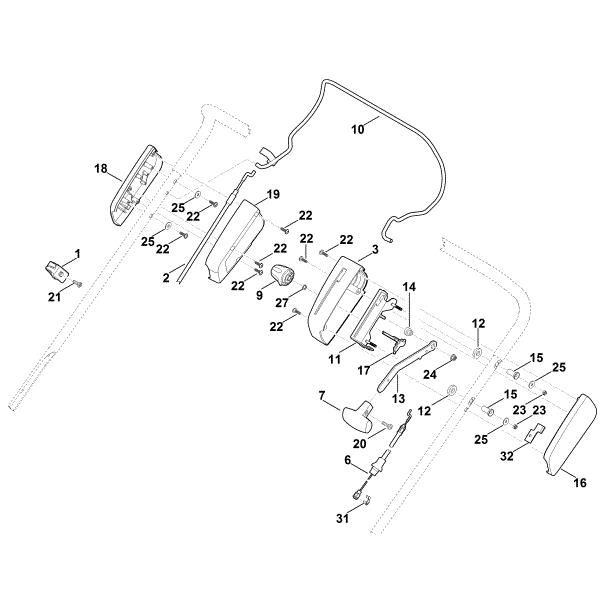 Picture of A - Handle upper part RL 540.0
