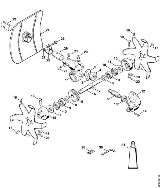 Cultivator BC 3, 20, 30, 35 BC 3, BC 20, BC 30, BC 35, BC 40 BC 3 brand Stihl