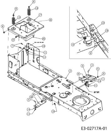 Frame POLO 108/17,5 H Garden tractor