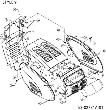 Body POLO 108/17,5 H Garden tractor