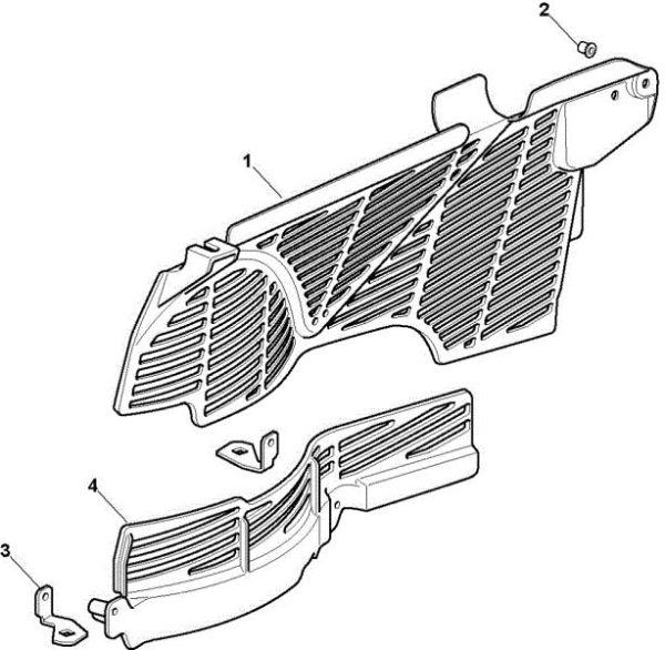 Belt guard (Only for French market) OM 63C/6,5V Cat.2010 Garden tractor