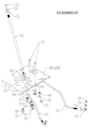 Steering assembly KROSSER 105/17,5 H Cat. 2010 Garden tractor