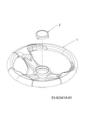 Steering wheel KROSSER 105/17,5 H Cat. 2010 Garden tractor