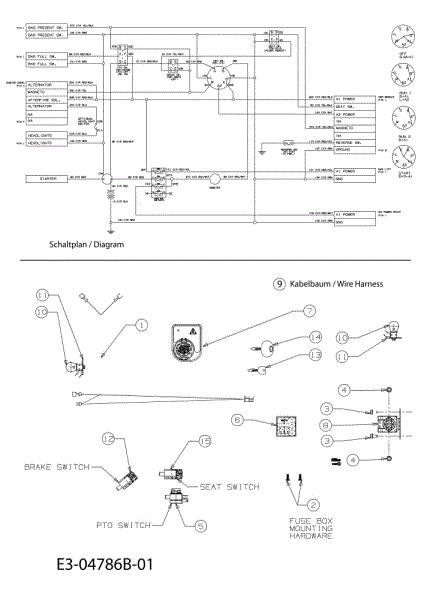 Electric diagram KROSSER 105/17,5 H Cat. 2010 Garden tractor