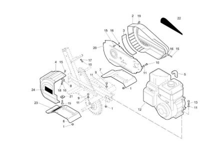 Hoods MH 180RK (K700 H - SN T210) (EN709) Rotary tiller