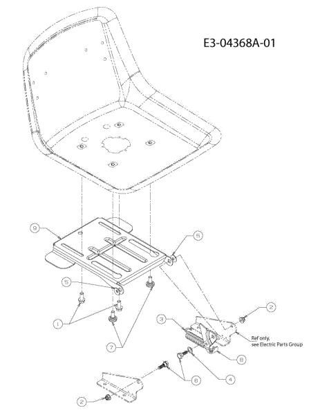 Seat support TORNADO 97/13,5 T Cat.2010 Garden tractor