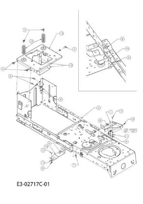Frame TORNADO 97/13,5 T Cat.2010 Garden tractor
