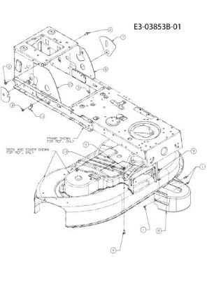 Belts guard TORNADO 108/18,5 H Cat.2010 Garden tractor