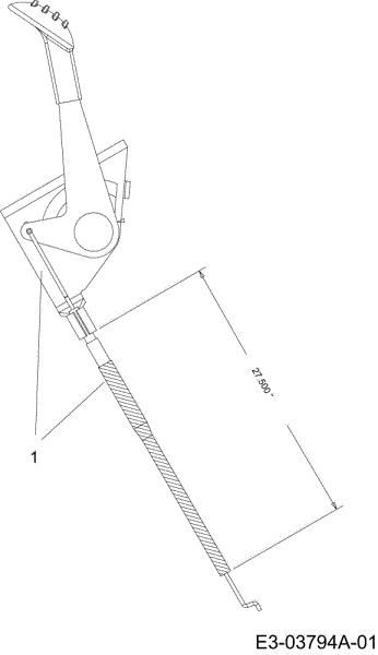 Throttle cable TORNADO 108/18,5 H Cat.2010 Garden tractor