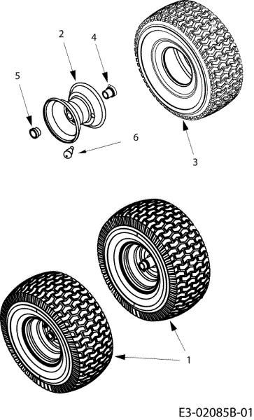 Front wheels TORNADO 108/18,5 H Cat.2010 Garden tractor