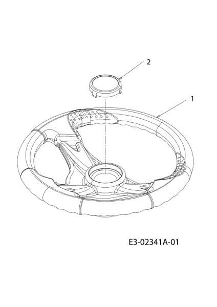 Steering wheel TORNADO 108/20 H Cat.2010 Garden tractor