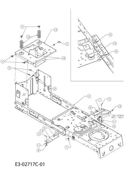 Frame TORNADO 108/20 H Cat.2010 Garden tractor