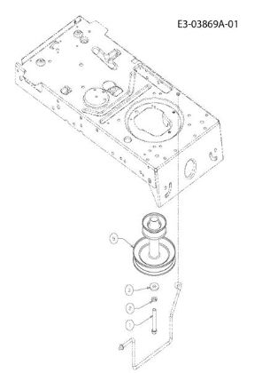 Lever and engine pulley KROSSER 92/13,5 T Cat.2010 Garden tractor