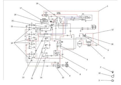 Electric diagram OM 106J/24H Cat.2010 Garden tractor