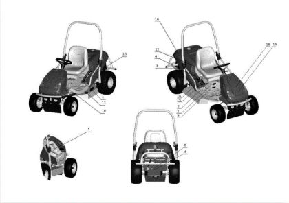Labels APACHE 92 4x4 EVO Cat.2011 Garden tractor