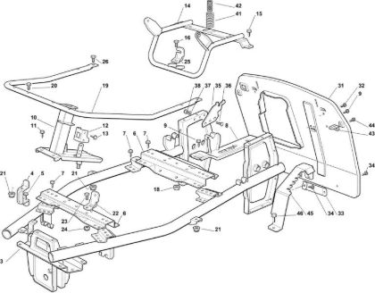 Frame OM 63C/6,5V Cat.2011 Garden tractor