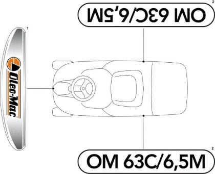 Labels (2/2) OM 63C/6,5V Cat.2011 Garden tractor
