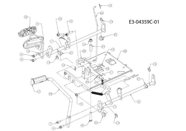 Pedals KROSSER 105/22 H Cat. 2011 (13XXXXXX636) Garden tractor