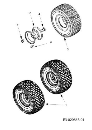 Front wheels KROSSER 105/22 H Cat. 2011 (13XXXXXX636) Garden tractor