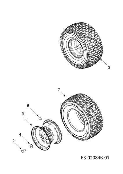 Rear wheels KROSSER 105/22 H Cat. 2011 (13XXXXXX636) Garden tractor