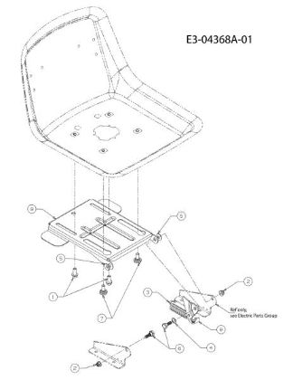 Seat support KROSSER 92/13 T Cat.2011 Garden tractor