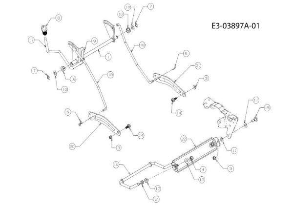 Cutting plate lifting KROSSER 92/13 T Cat.2011 Garden tractor