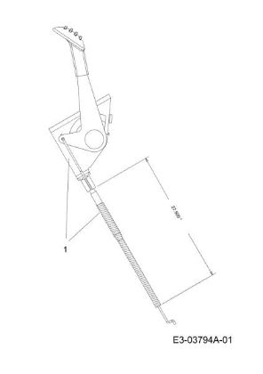 Throttle cable KROSSER 92/13 T Cat.2011 Garden tractor