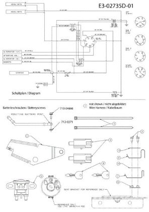 Electric diagram (1/2) TORNADO 95/11,5 T Cat.2011 Garden tractor